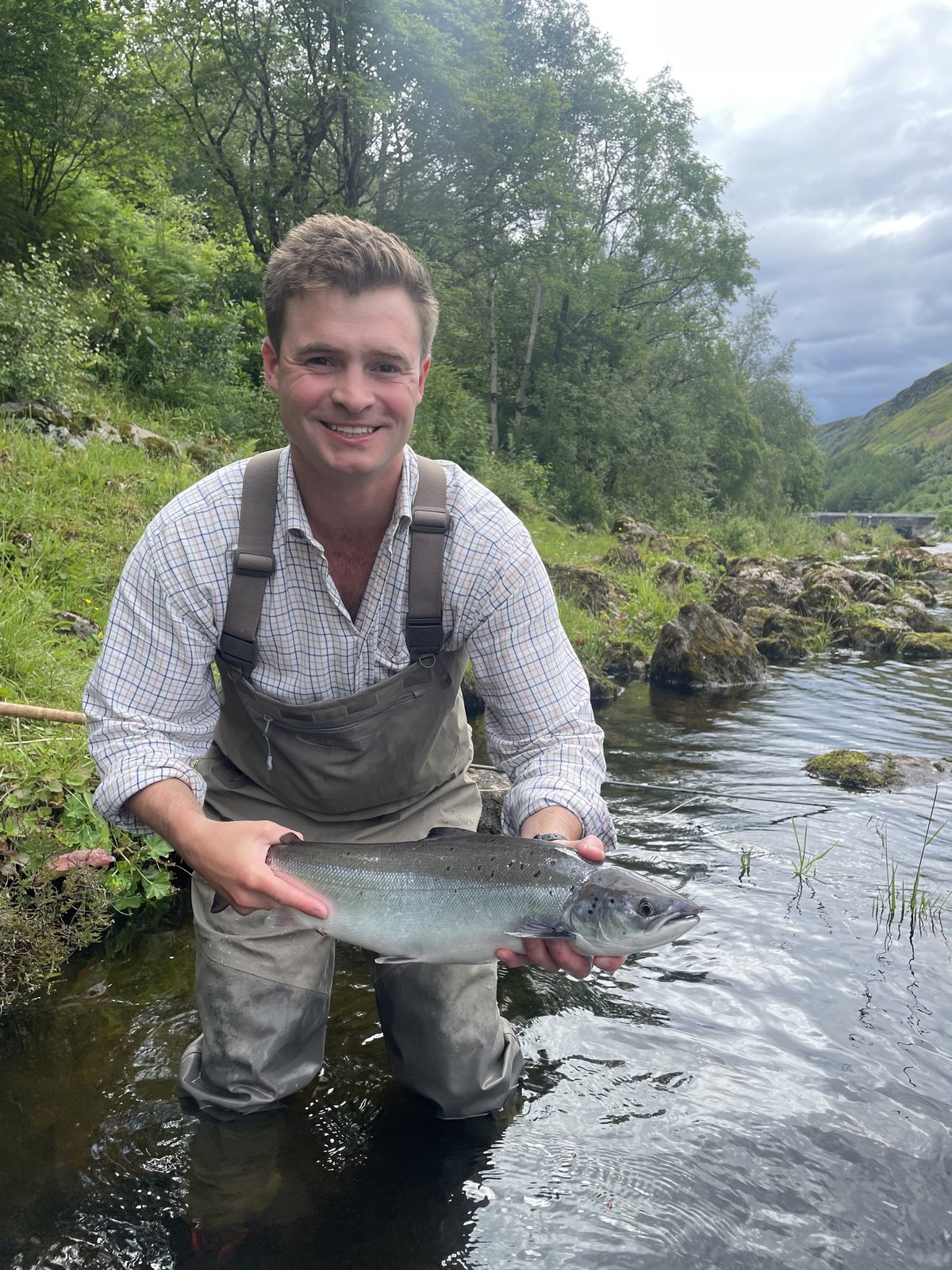 George with a Highland salmon
