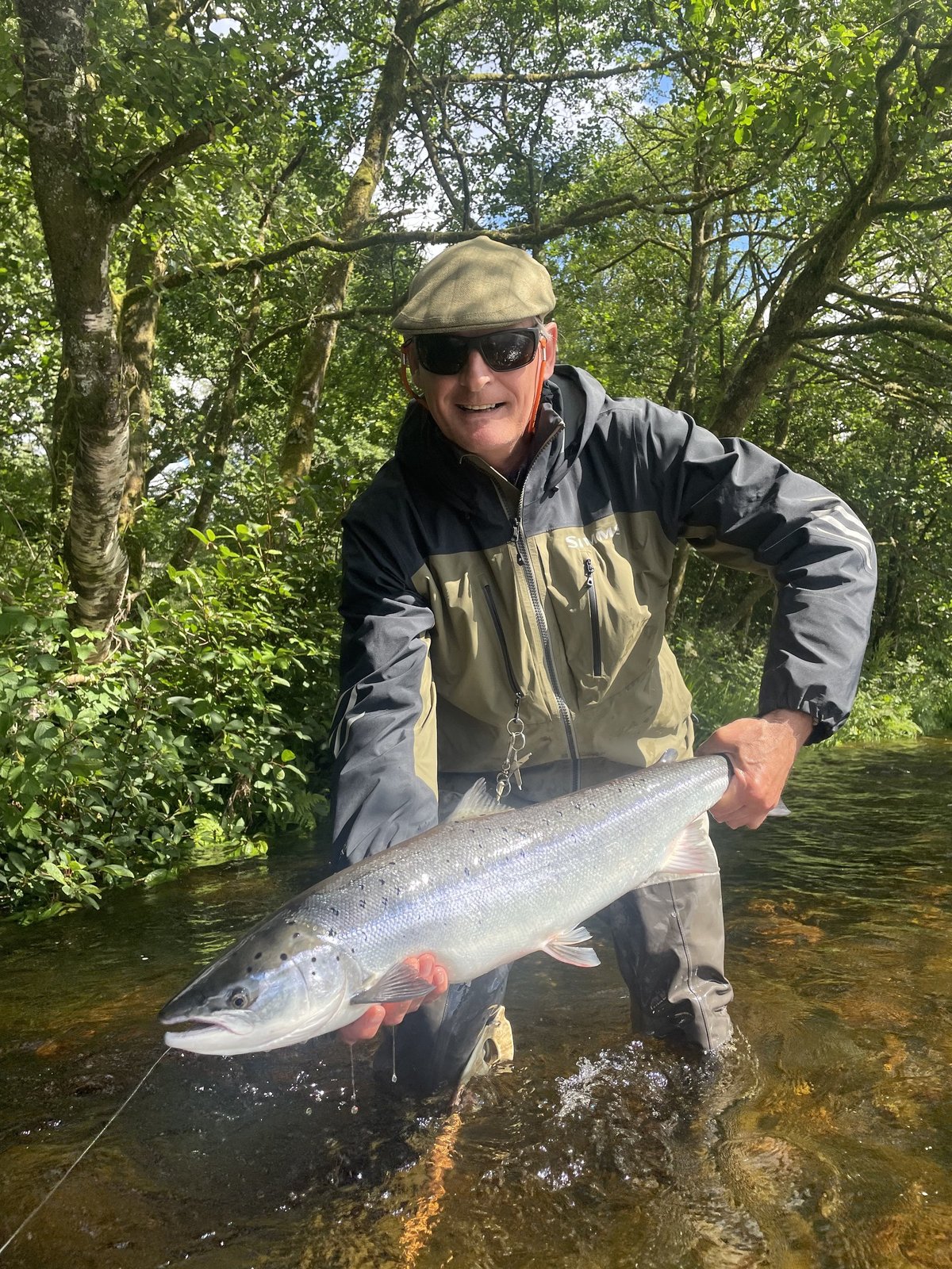 Wally with a Highland salmon